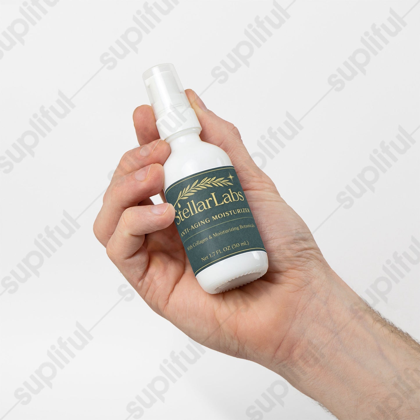 Anti Aging Moisturizer male hand