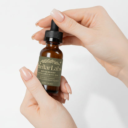 Rosemary Hair Growth Oil in hands