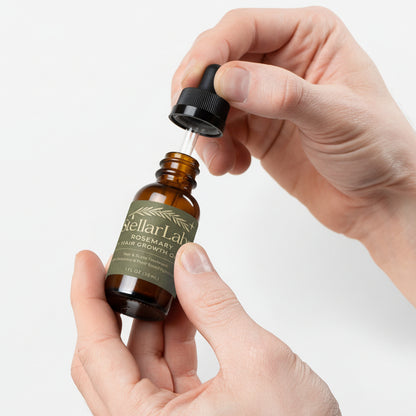 Rosemary Hair Growth Oil being used